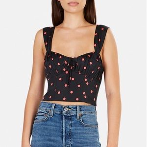 For Love & Lemons / JENNY DOT PEACH CROP TOP